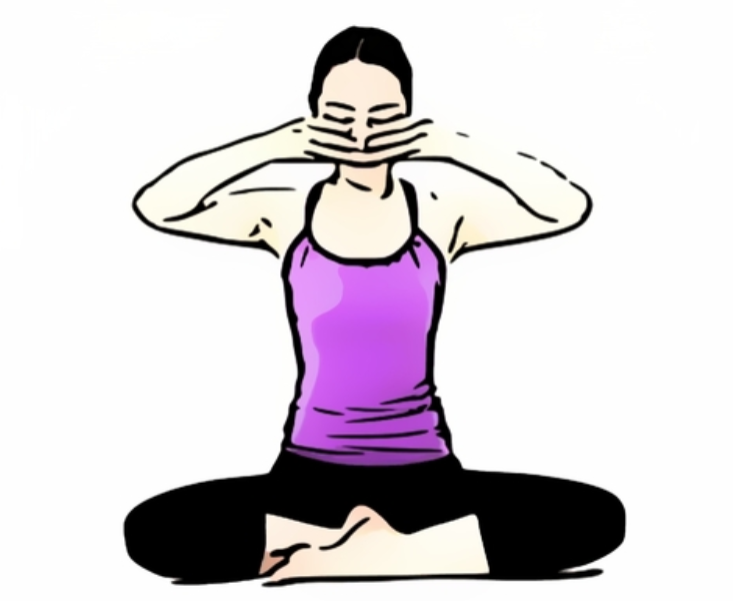 Bhramari (Humming Bee Breathing)-Yoga Poses For High Blood Pressure Patients 