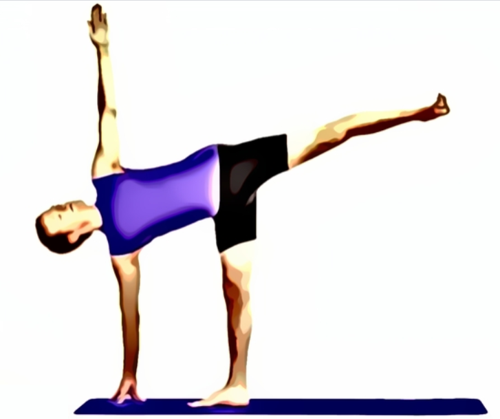 Ardha Chandrasana (half moon pose) - Chair Yoga Posture for Seniors, Professionals And Office Workers Who Sit for Longer Time