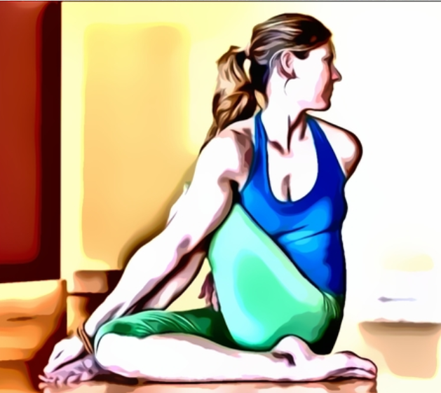 Ardha matsyendrasana - Chair Yoga Posture for Seniors, Professionals And Office Workers Who Sit for Longer Time